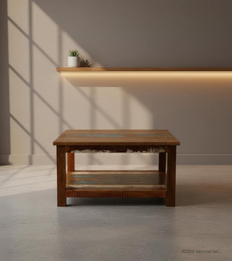 RECLAIMED TEAK SOLID WOOD COFFEE TABLE