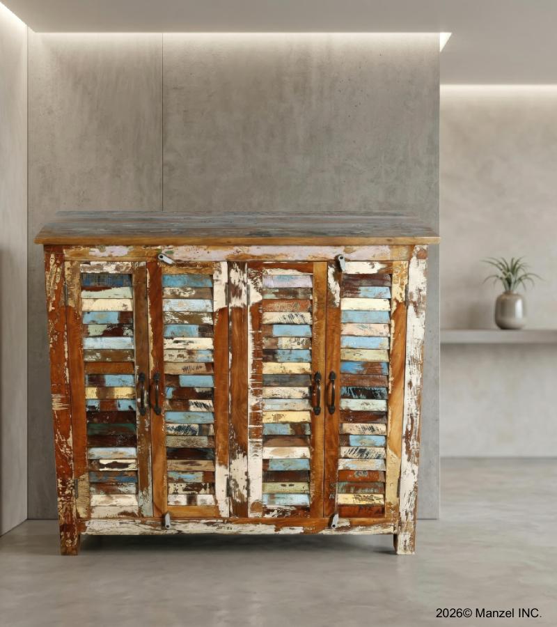 SOLID RECLAIMED TEAK WOOD CABINET SIDEBOARD