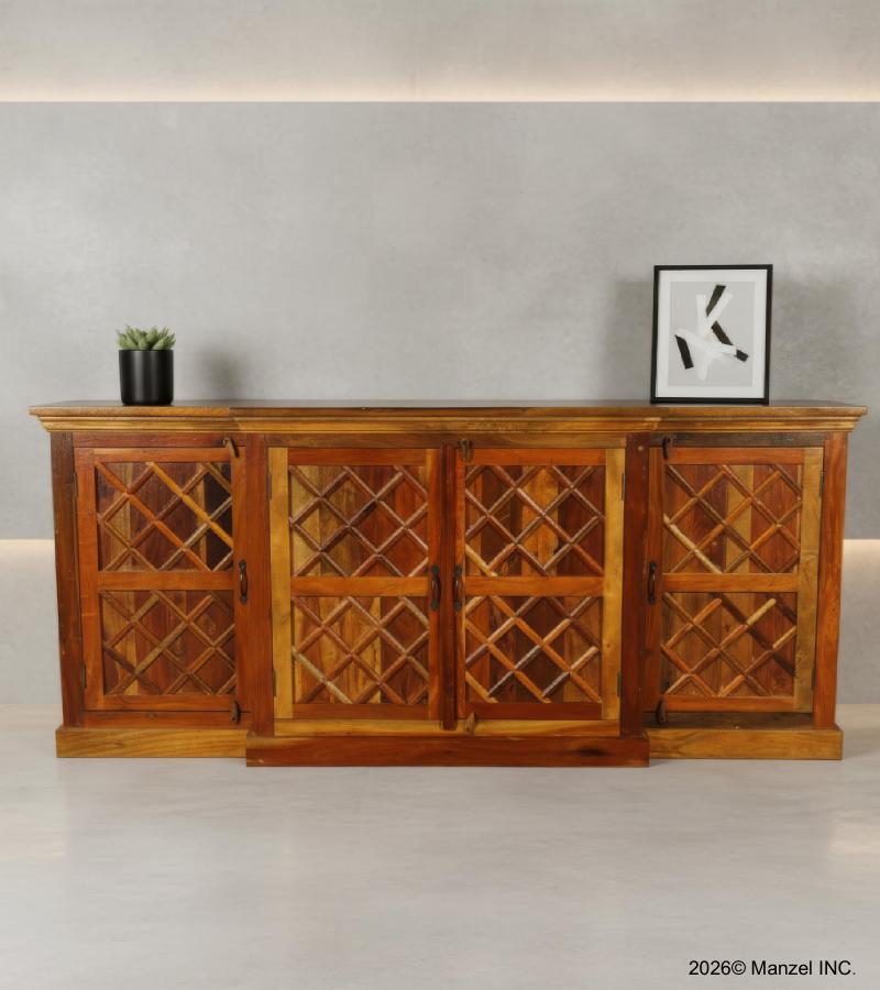 SOLID RECLAIMED TEAK WOOD SIDEBOARD CABINET