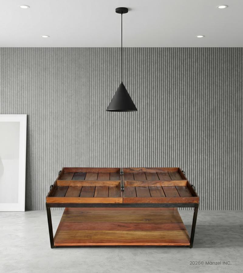 WOODEN IRON TRAY TABLE