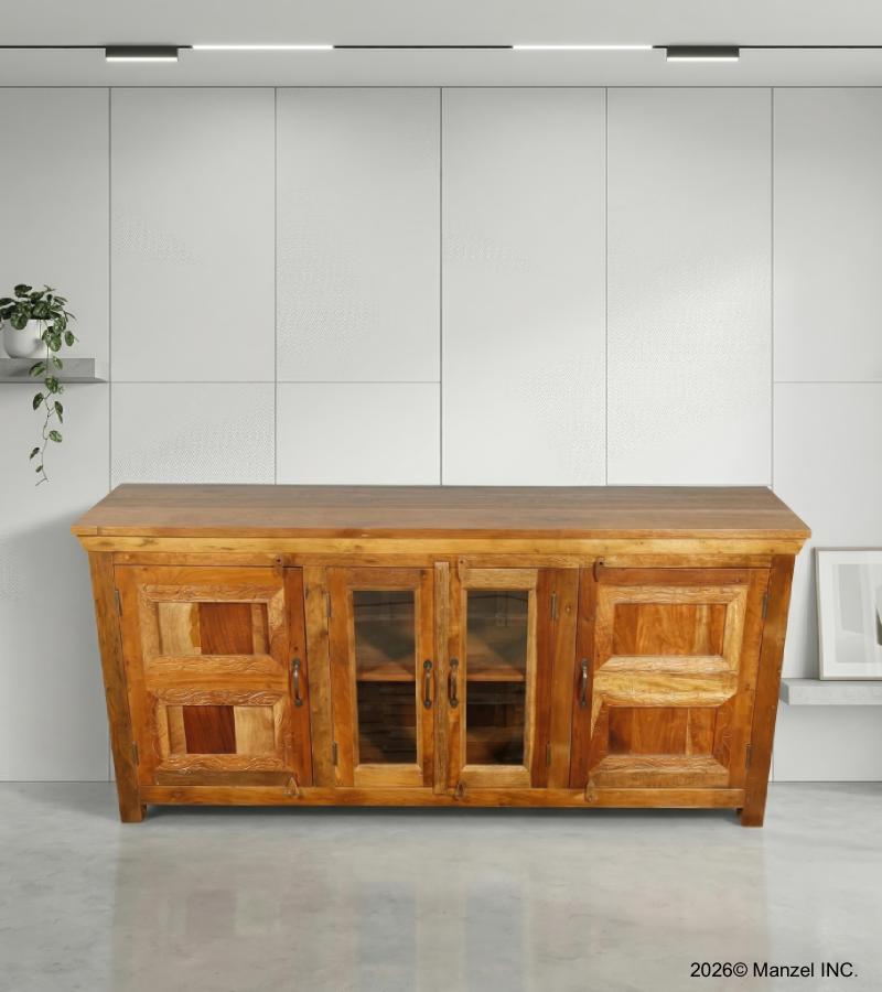 SOLID RECLAIMED TEAK WOOD WITH 4 DOORS