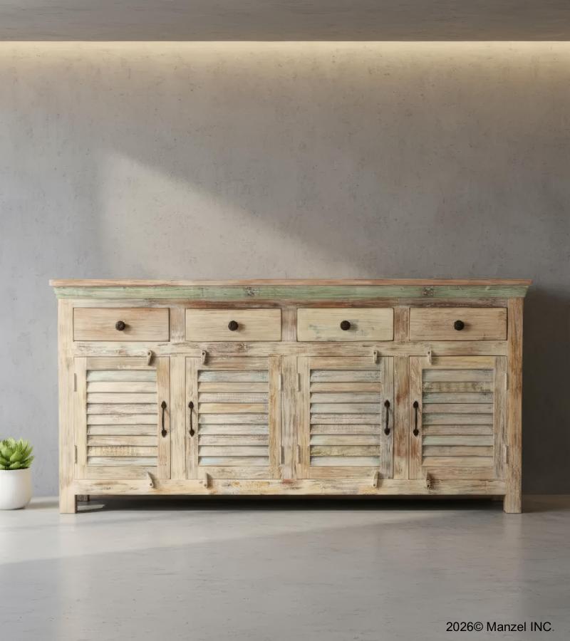 SOLID RECLAIMED TEAK WOOD SIDEBOARD