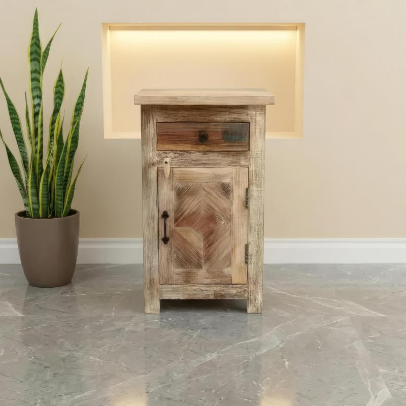 SOLID RECLAIMED TEAK WOOD SIDETABLE END TABLE