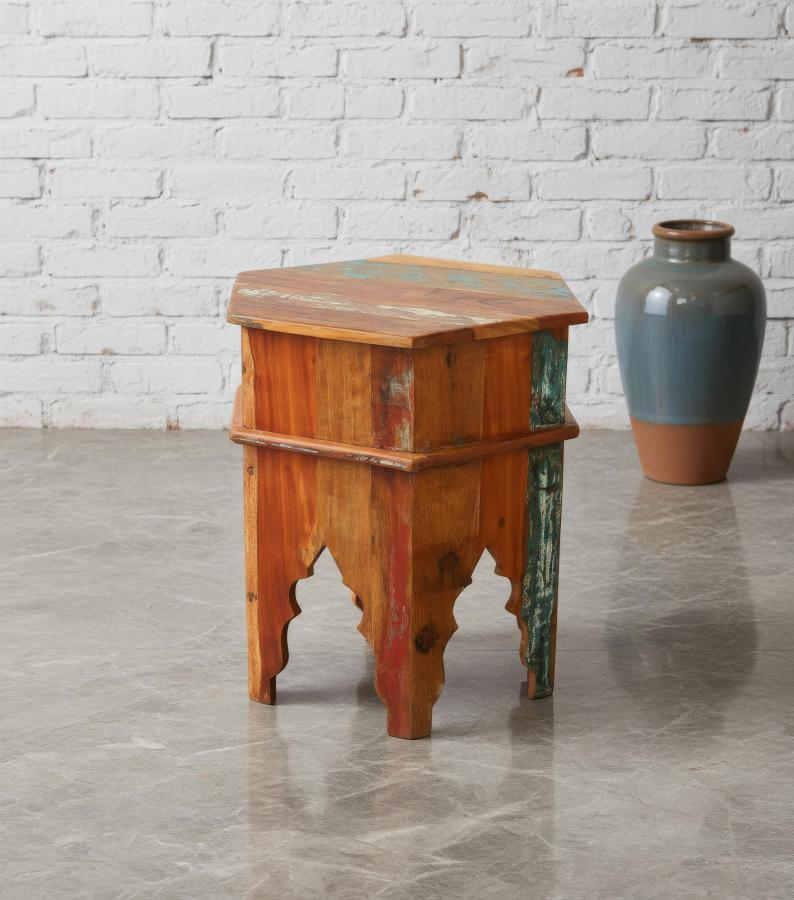 RECLAIMED WOOD END TABLE / NIGHTSTAND