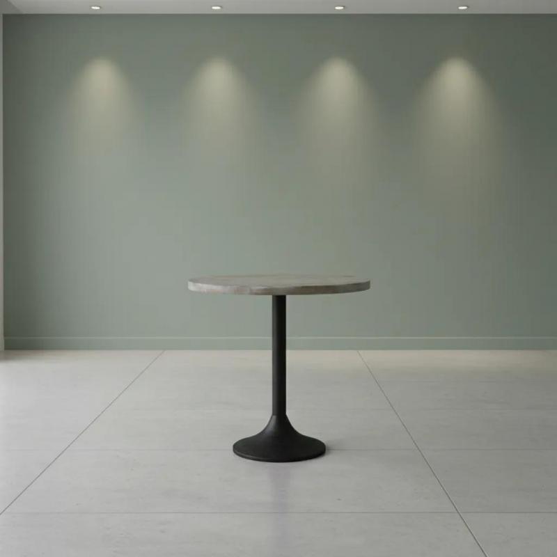 SOLID WOOD & IRON SIDE TABLE