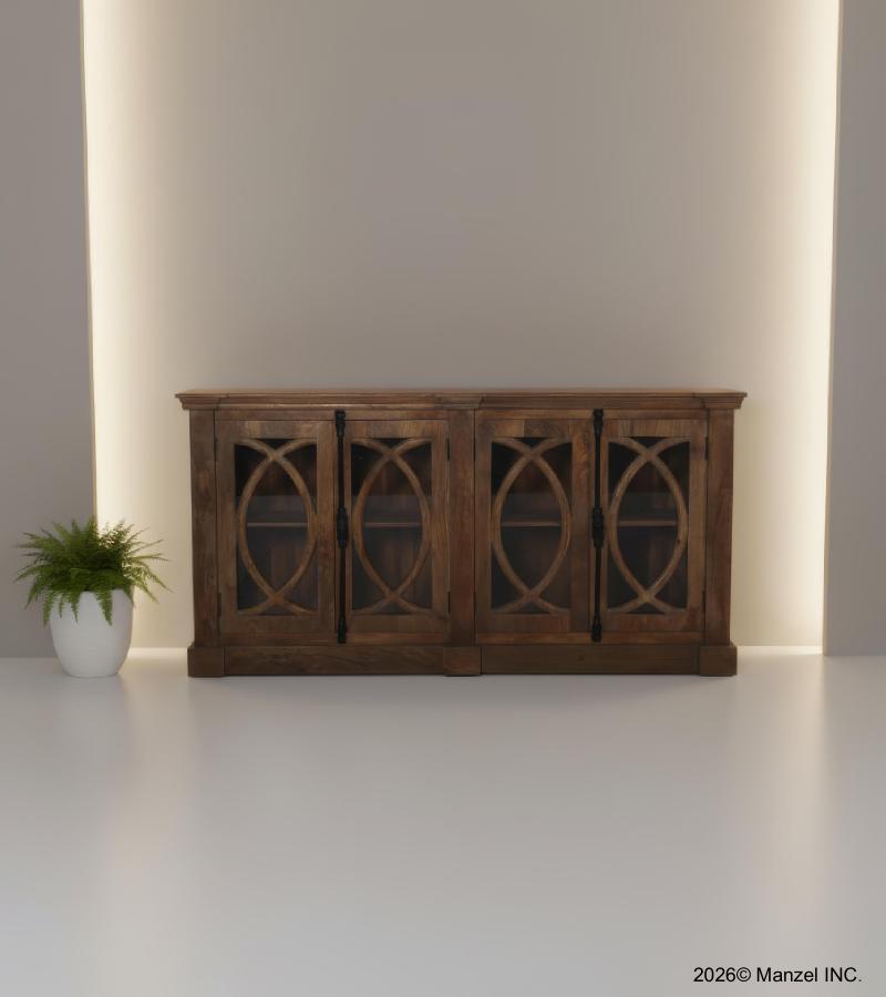 4 DOOR SIDEBOARD WITH GLASS