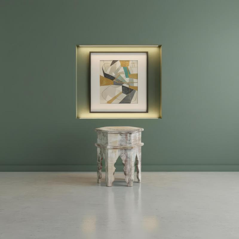 SOLID RECLAIMED TEAK WOOD END TABLE / NIGHTSTAND