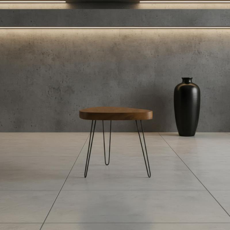 SOLID WOOD Elliptic end table