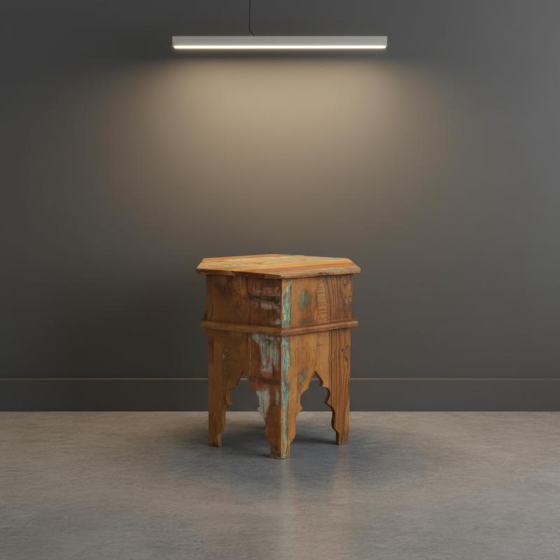 SOLID RECLAIMED TEAK WOOD SIDETABLE END TABLE