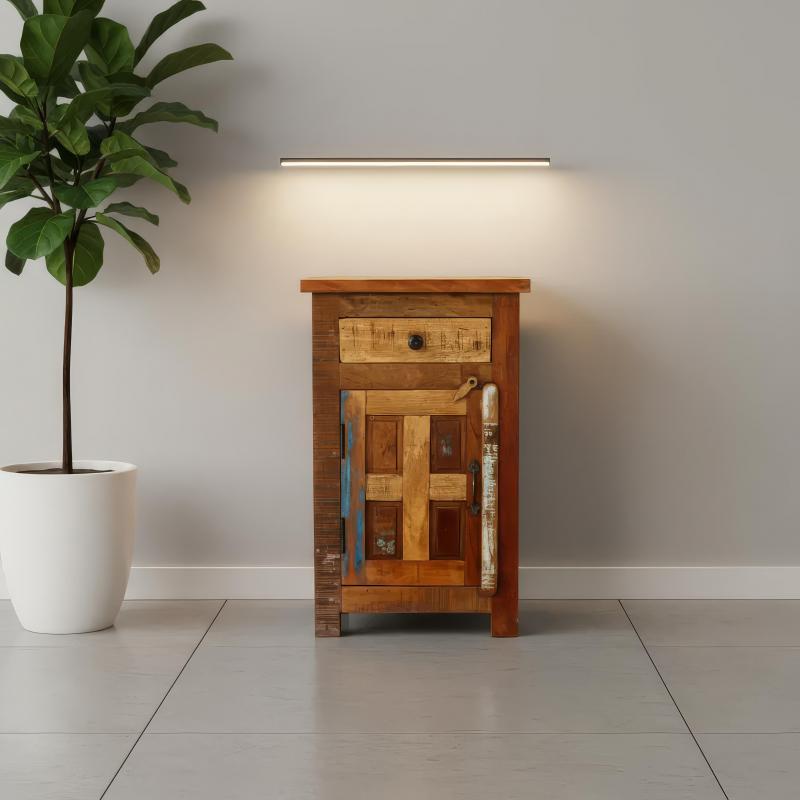 RECLAIMED WOOD END TABLE / NIGHTSTAND