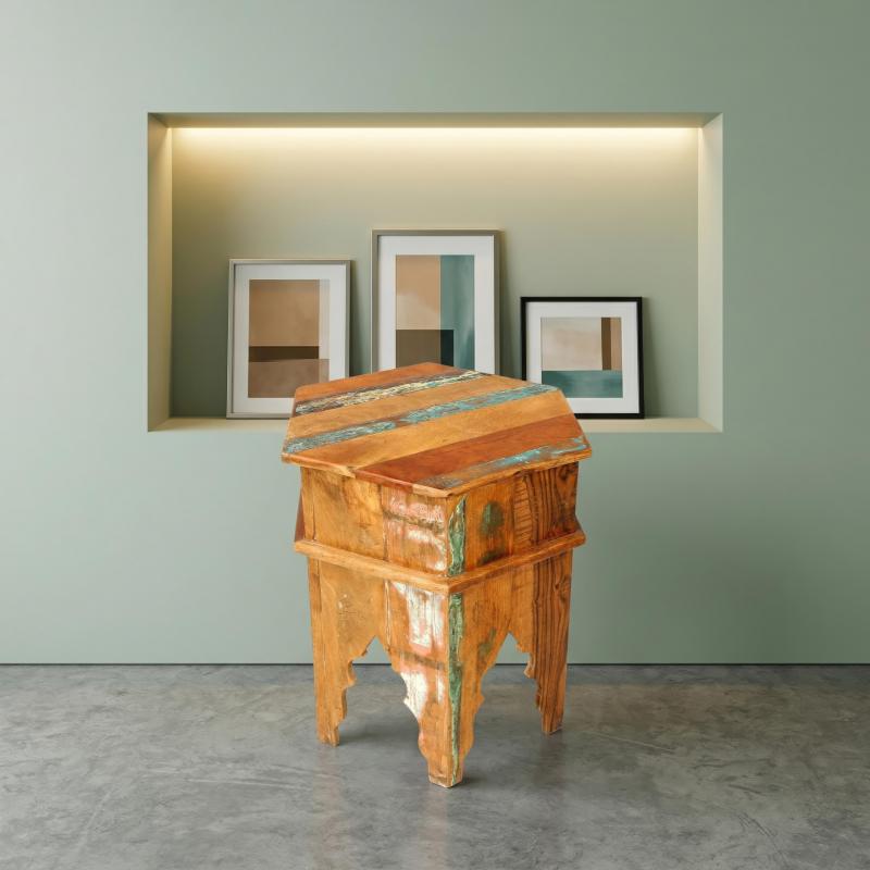 RECLAIMED WOOD END TABLE / NIGHTSTAND