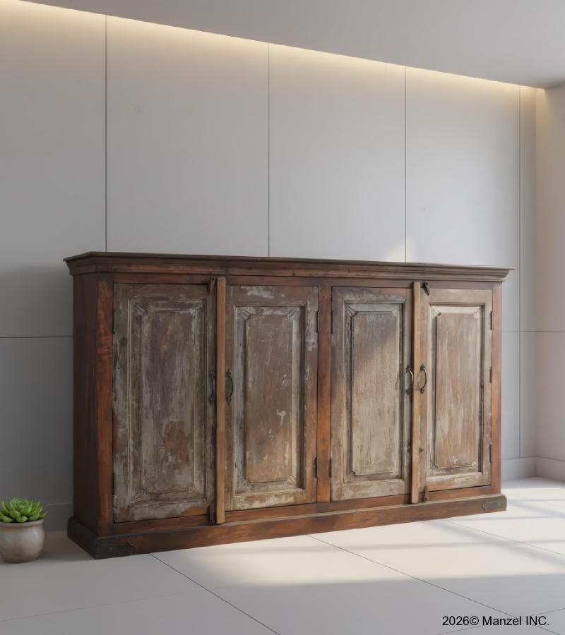 SOLID WOOD RECLAIMED TEAK SIDEBOARD SERVER CONSOLE