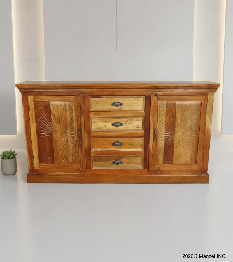 WOODEN CARVED SIDEBOARD