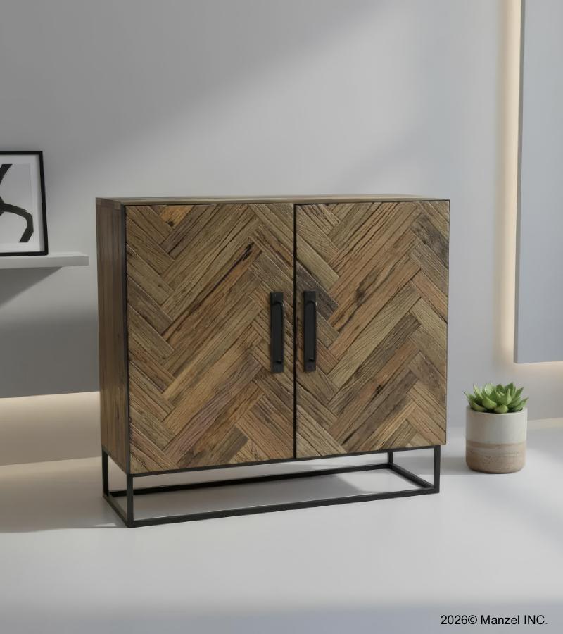 SOLID WOOD & IRON SIDEBOARD