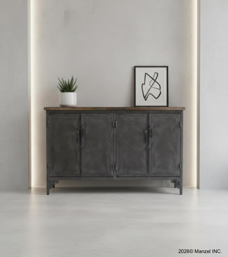 IRON & SOLID WOOD SIDEBOARD