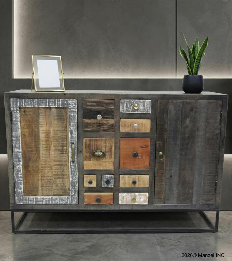 RECLAIMED WOOD MULTI DRAWER SIDEBOARD