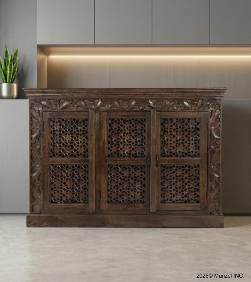 CARVED 3 DOOR SIDEBOARD