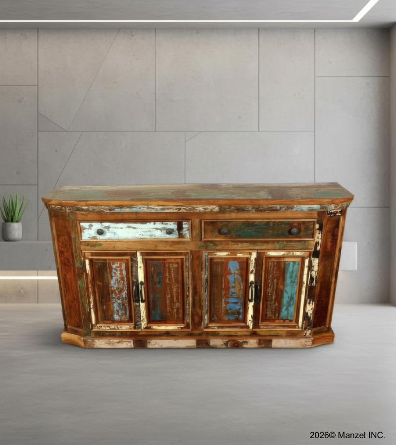 SOLID RECLAIMED TEAK WOOD SIDEBOARD