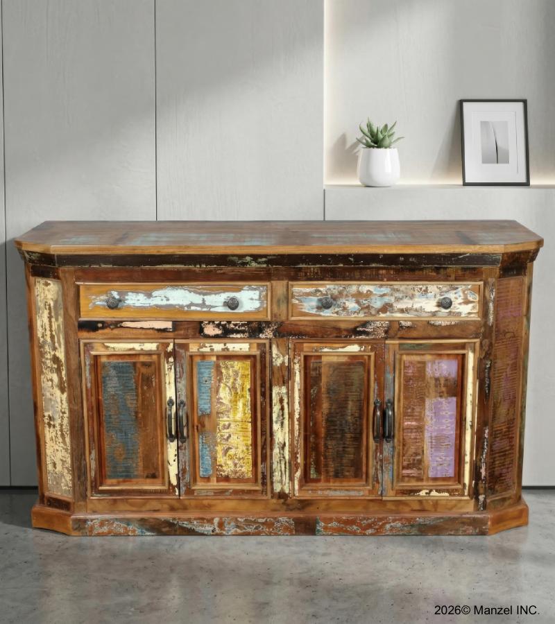 SOLID RECLAIMED TEAK WOOD SIDEBOARD