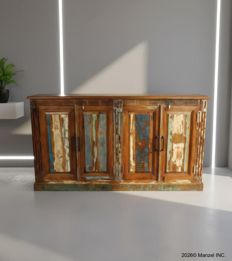 SOLID RECLAIMED TEAK WOOD SIDEBOARD