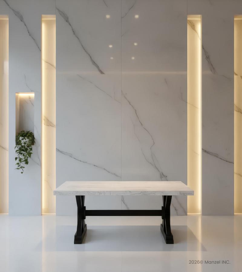 SOLID WOOD & IRON COFFEE TABLE