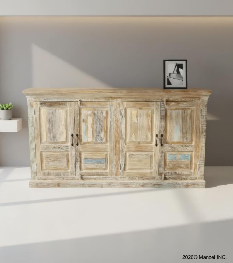 SOLID RECLAIMED TEAK WOOD SIDEBOARD