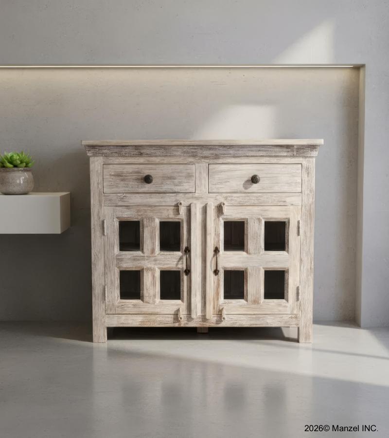 RECLAIMED TEAK WOOD SIDEBOARD W/ 2 DRAWER