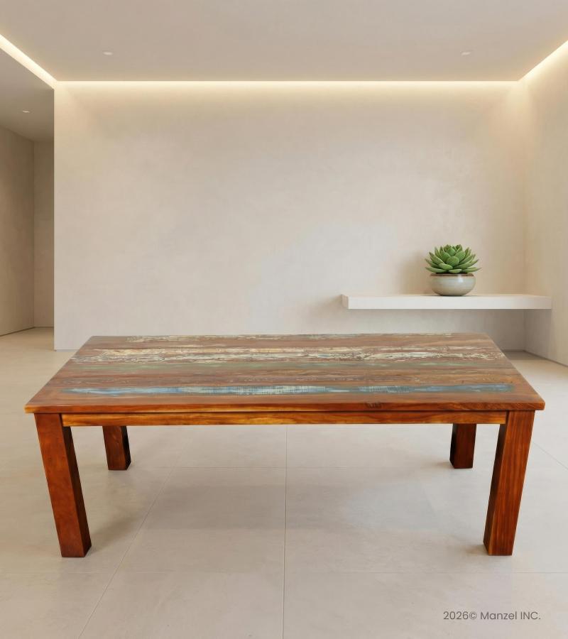 RECLAIMED SOLID TEAK WOOD TABLE