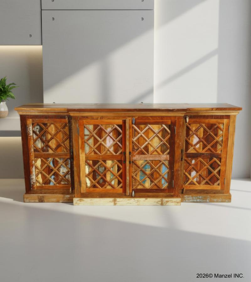 SOLID RECLAIMED TEAK WOOD SIDEBOARD