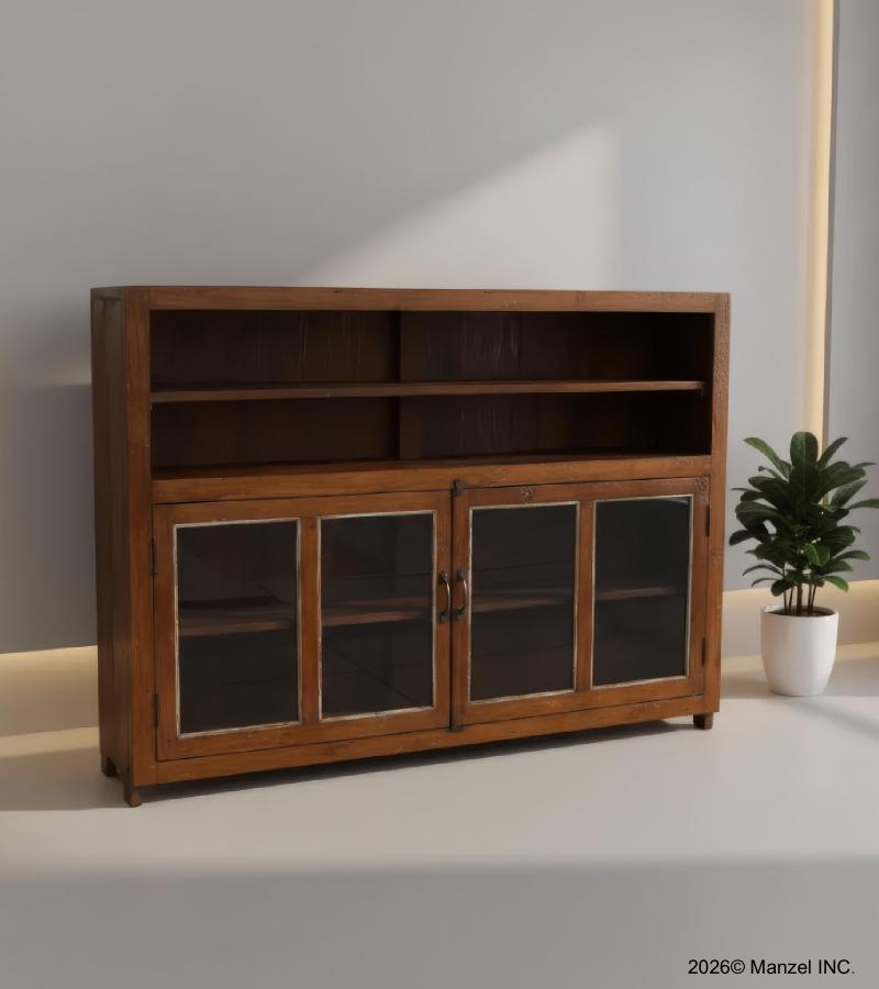 VINTAGE RECLAIMED TEAK CABINET W/ SHELVES