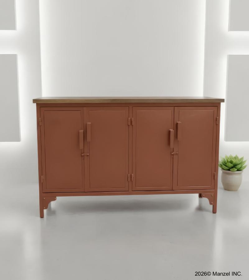 IRON  & SOLID WOOD SIDEBOARD