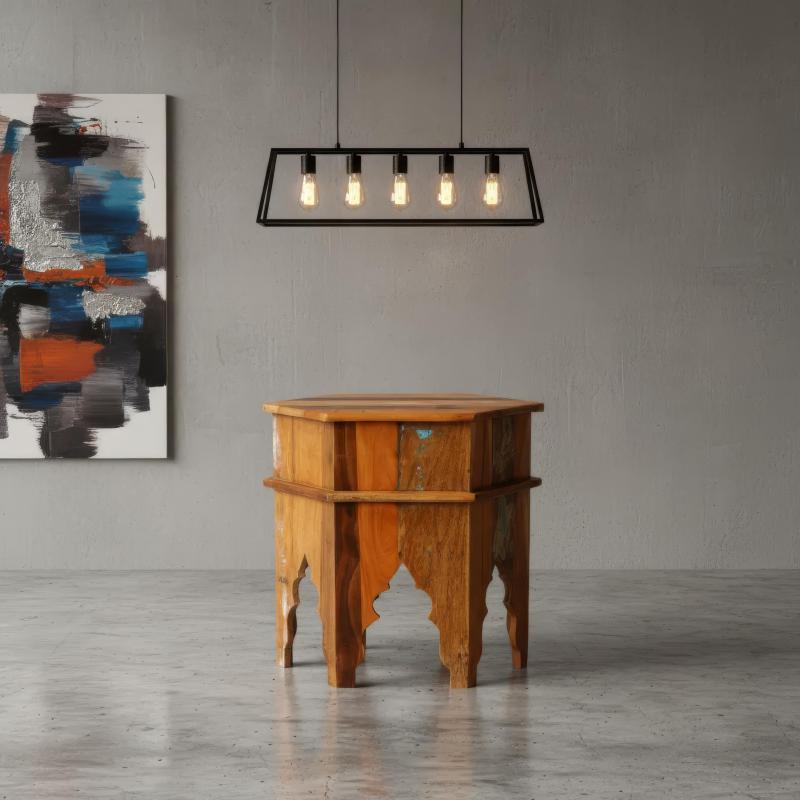 RECLAIMED WOOD END TABLE / NIGHTSTAND