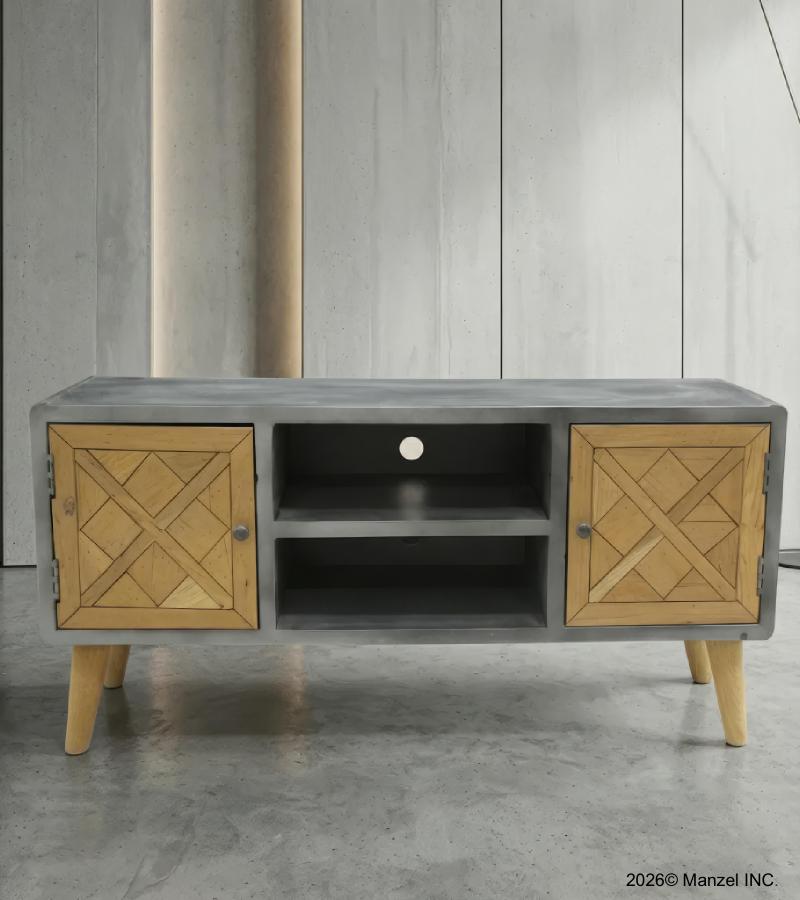 Iron + Wood TV Console