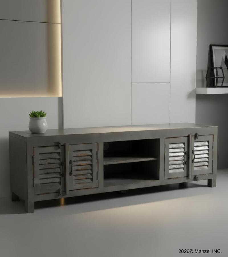 SOLID RECLAIMED TEAK WOOD MEDIA CABINET SIDEBOARD