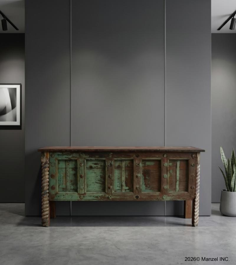 RECLAIMED & REPURPOSED WOOD CONSOLE / SOFA TABLE 