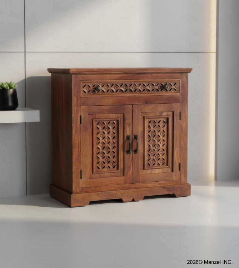 CARVED SIDEBOARD W/ 2 DOORS & DRAWER