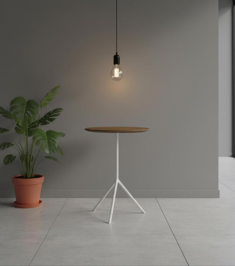 SOLID WOOD & IRON END TABLE