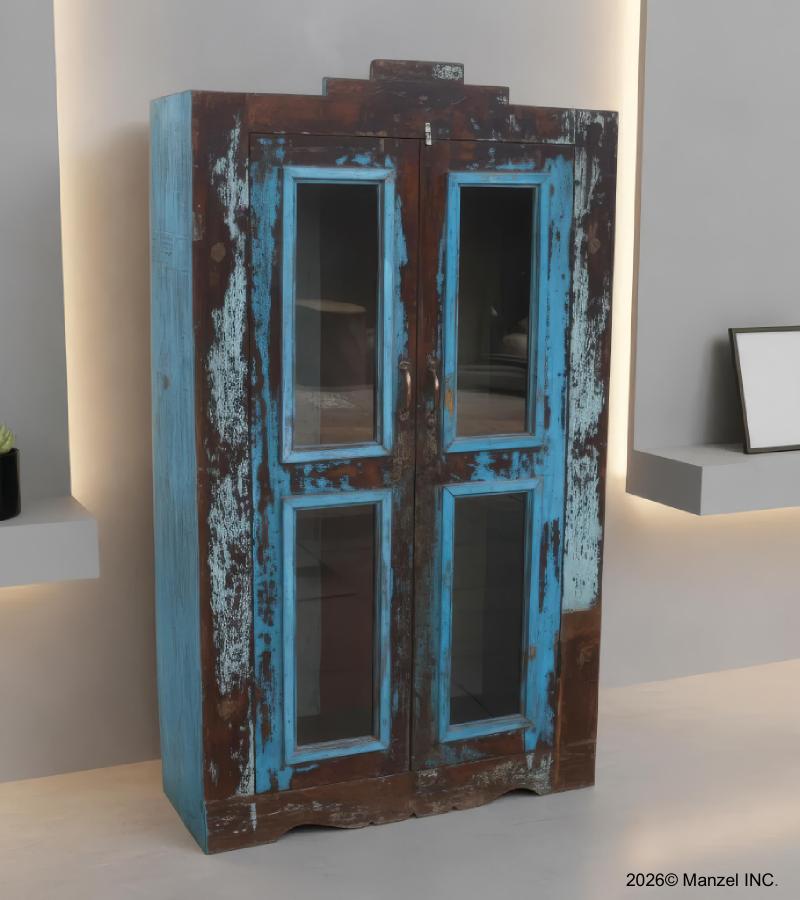 VINTAGE RECLAIMED TEAK CABINET W/ SHELVES