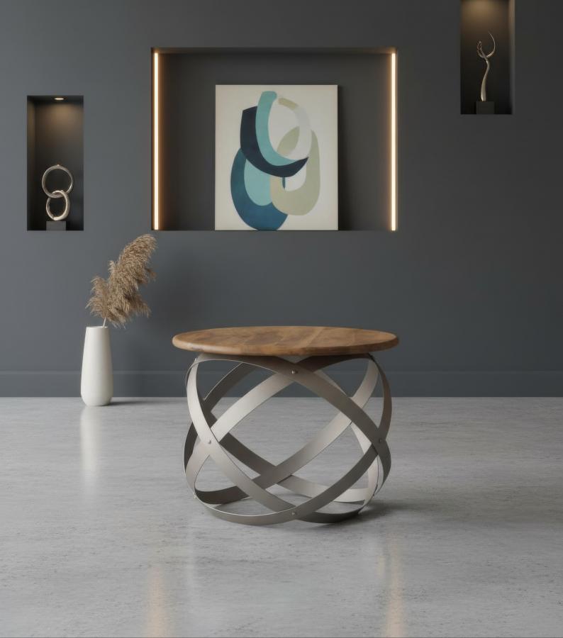 WOODEN IRON STOOL