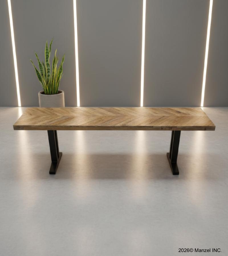WOOD & IRON BENCH