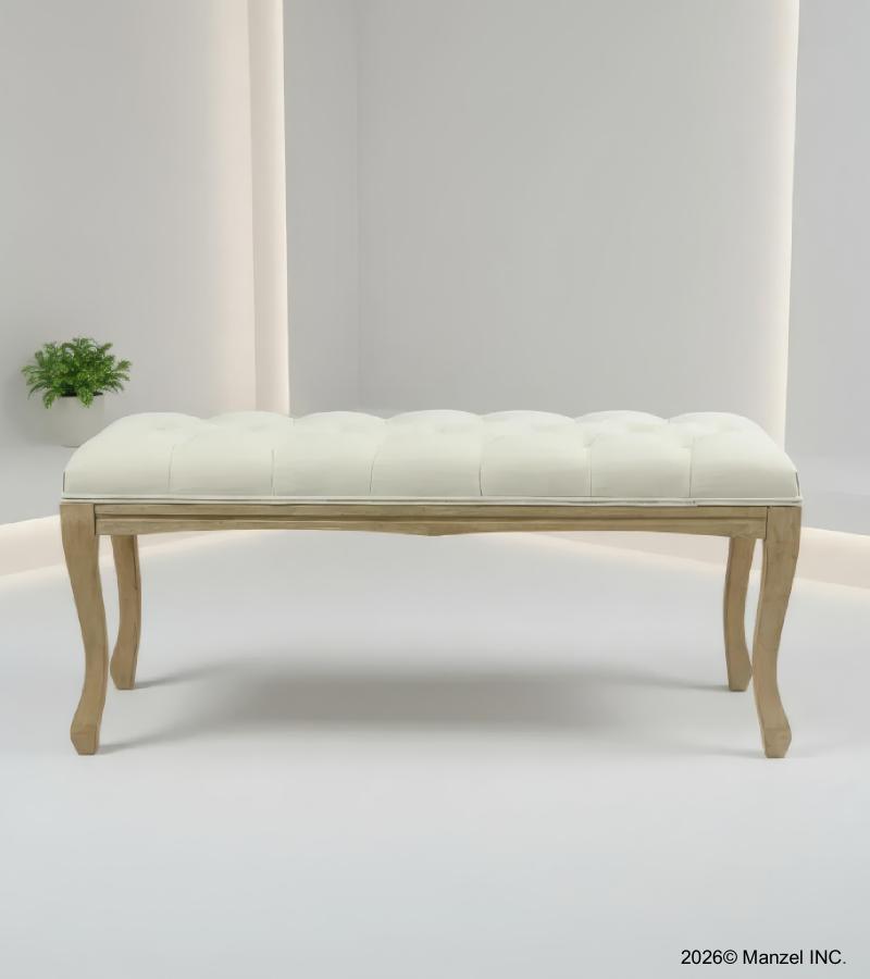 CLOTH TUFTED UPHOLSTERED BENCH