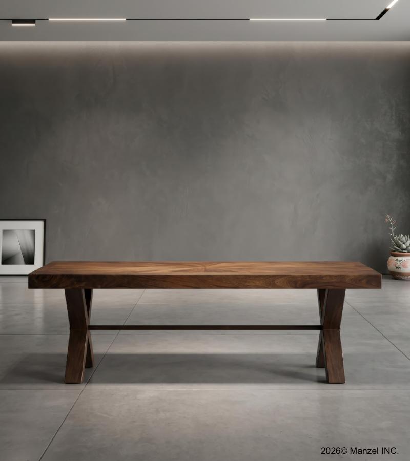 DECORATIVE WOOD & METAL BENCH