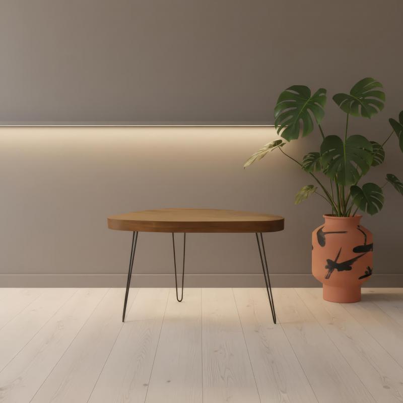 SOLID WOOD Elliptic end table