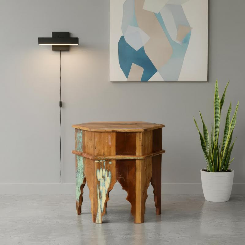 RECLAIMED WOOD END TABLE / NIGHTSTAND