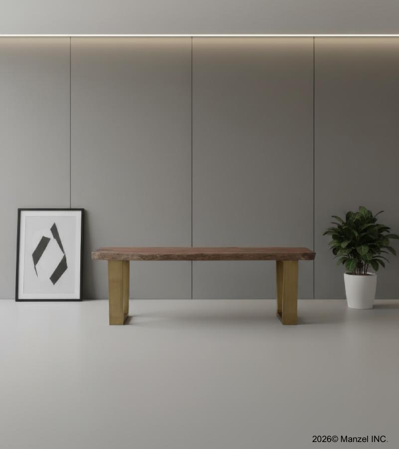 LIVE EDGE SOLID ACACIA WOOD BENCH