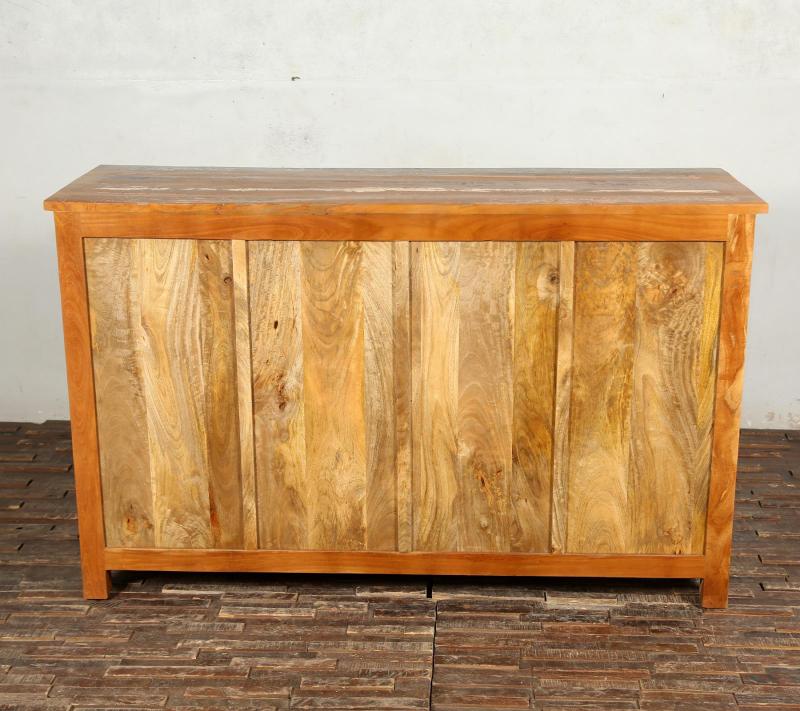 SOLID RECLAIMED TEAK WOOD DRESSER SIDEBOARD 6 DRAWERS
