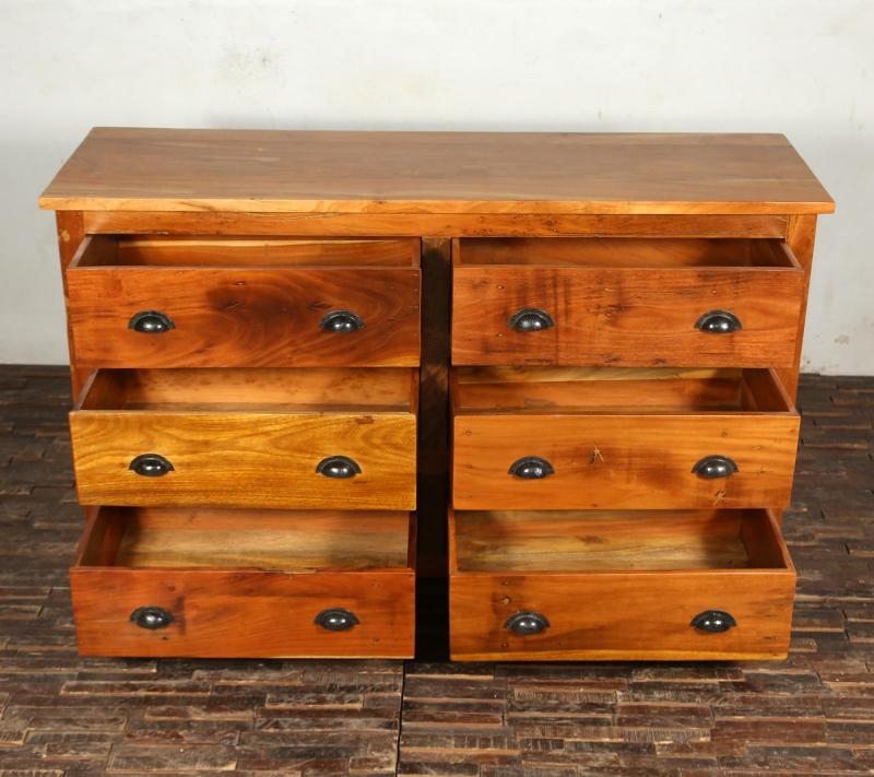 SOLID RECLAIMED TEAK WOOD DRESSER SIDEBOARD 6 DRAWERS