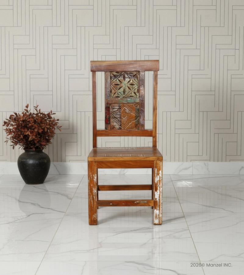 SOLID HAND CARVED RECLAIMED TEAK CHAIR