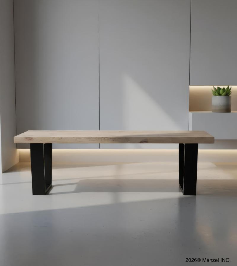 LIVE EDGE SOLID ACACIA WOOD BENCH