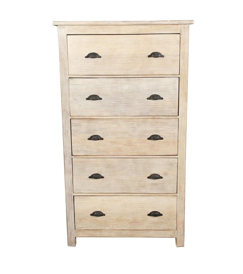 SOLID RECLAIMED TEAK WOOD 5 DRAWER DRESSER
